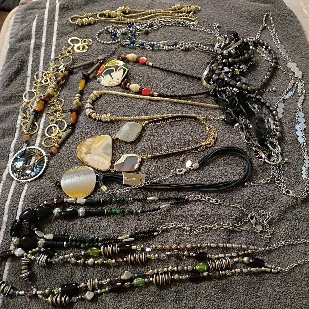 Chico's Assorted Lot Of 12 Necklace Collection